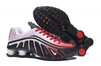 baskets nike shox r4 flywire white red black